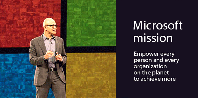 Microsoft mission Satya Nadela WPC2015